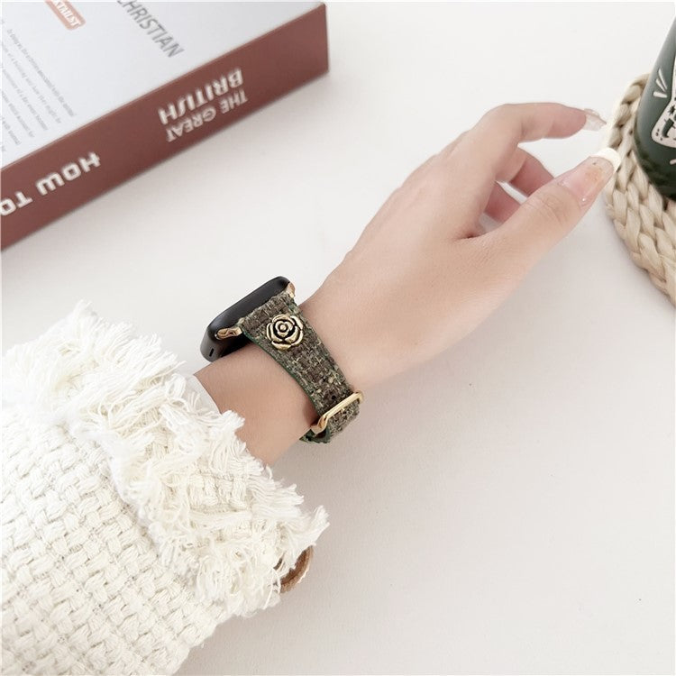 For Apple Watch Series 10 42mm / 9 8 7 41mm / SE (2023) SE (2022) SE 6 5 4 40mm / 3 2 1 38mm PU Leather Strap Replacement - Black