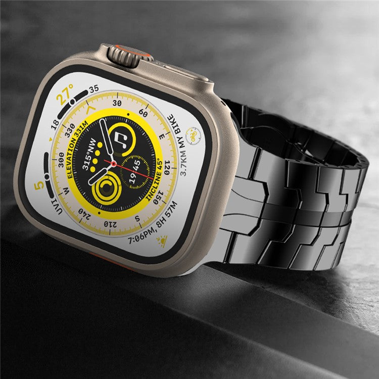 For Apple Watch 10 46mm / Ultra 2 / Ultra 49mm / 9 8 7 45mm / SE (2023) SE (2022) SE 6 5 4 44mm / 3 2 1 42mm Watch Band Stainless Steel - Black