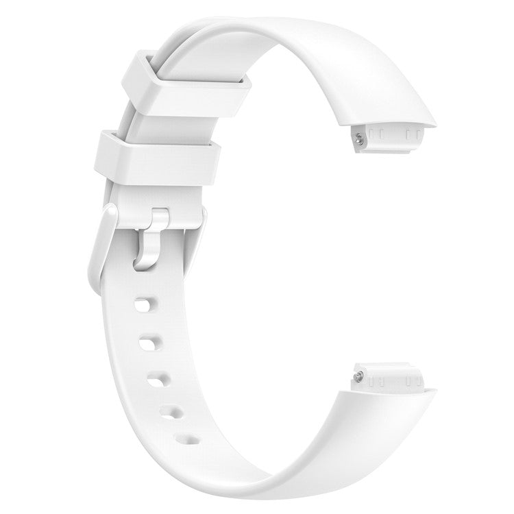 For Fitbit Inspire 3 Silicone Watch Bands Soft Replacement Strap, Size: S - White