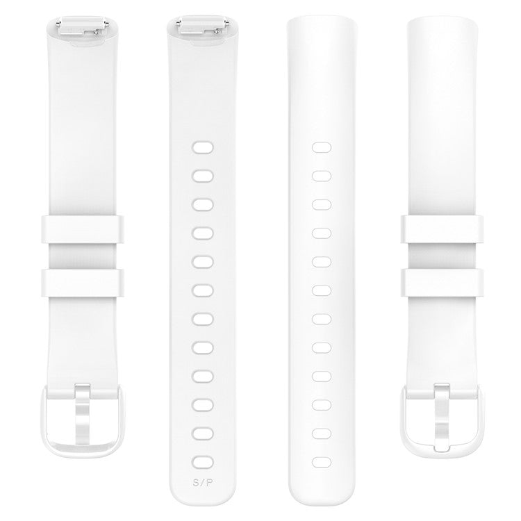 For Fitbit Inspire 3 Silicone Watch Bands Soft Replacement Strap, Size: S - White