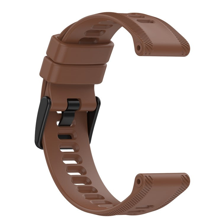 For Garmin Forerunner 955 Silicone Watch Band Soft Sport Strap - Coffee