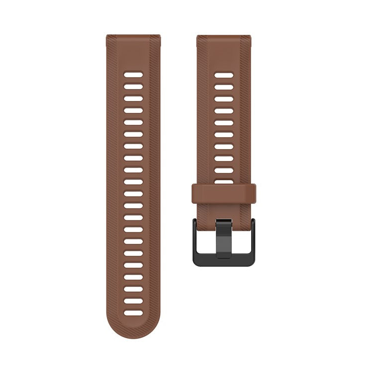 For Garmin Forerunner 955 Silicone Watch Band Soft Sport Strap - Coffee