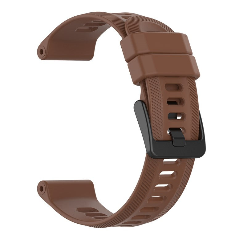 For Garmin Forerunner 955 Silicone Watch Band Soft Sport Strap - Coffee