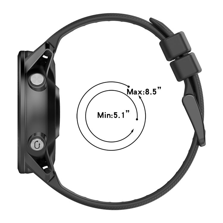 For Garmin Forerunner 955 Silicone Watch Band Soft Sport Strap - Grey