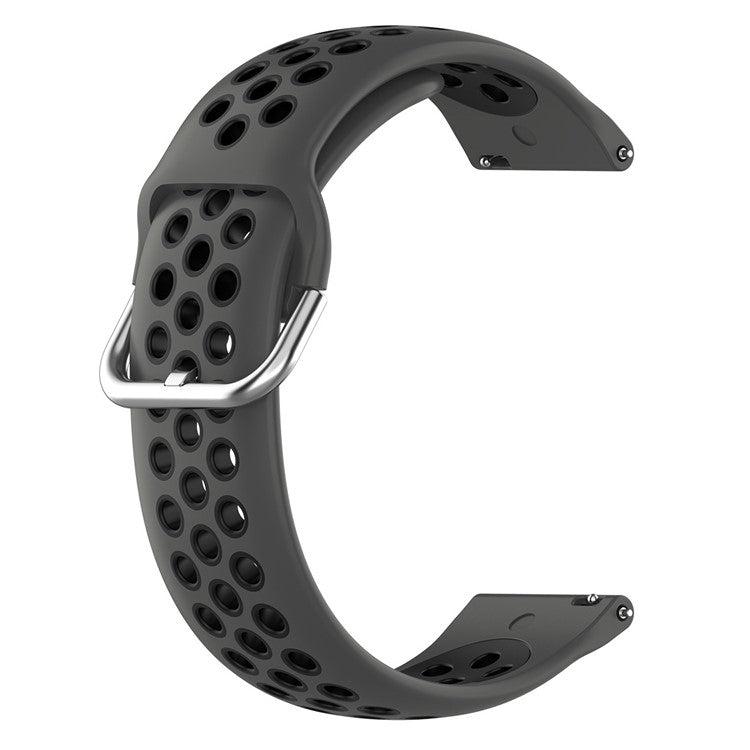 KALEBOL KLB-SSGJ-001 For Samsung Galaxy Watch3 45mm Silicone Band 22mm Watch Strap - Coal Black+Black