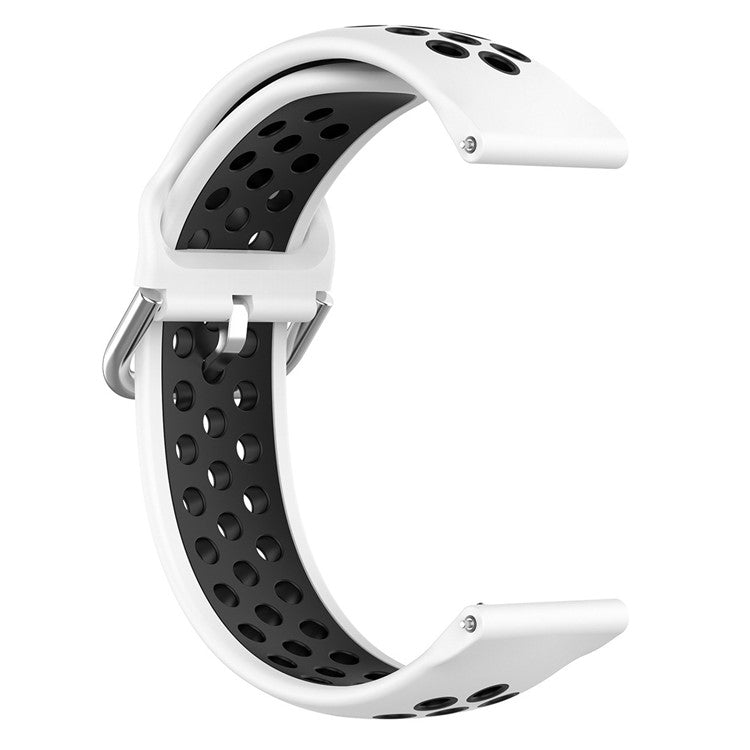 KALEBOL KLB-SSGJ-001 For Samsung Galaxy Watch6 Classic 47mm 43mm Silicone Watch Band 20mm Dual Color - White+Black
