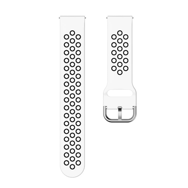 KALEBOL KLB-SSGJ-001 For Samsung Galaxy Watch6 Classic 47mm 43mm Silicone Watch Band 20mm Dual Color - White+Black