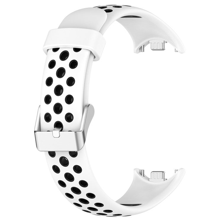 KALEBOL KLB-SSGJ-001 For Xiaomi Smart Band 9 NFC / 9 / 8 NFC / 8 Silicone Watch Band Waterproof Strap - White+Black