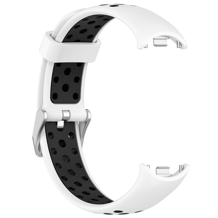 KALEBOL KLB-SSGJ-001 For Xiaomi Smart Band 9 NFC / 9 / 8 NFC / 8 Silicone Watch Band Waterproof Strap - White+Black