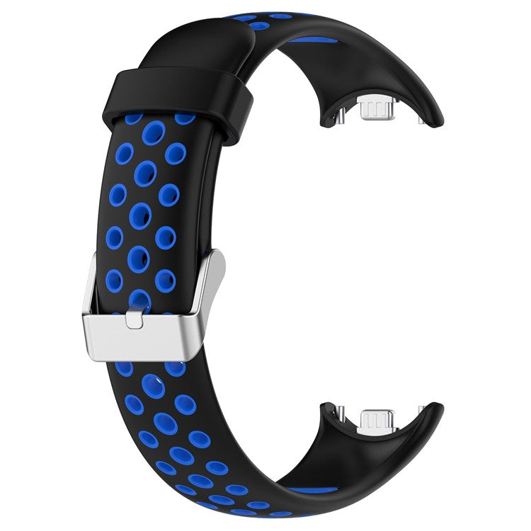 KALEBOL KLB-SSGJ-001 For Xiaomi Smart Band 9 NFC / 9 / 8 NFC / 8 Silicone Watch Band Waterproof Strap - Black+Blue