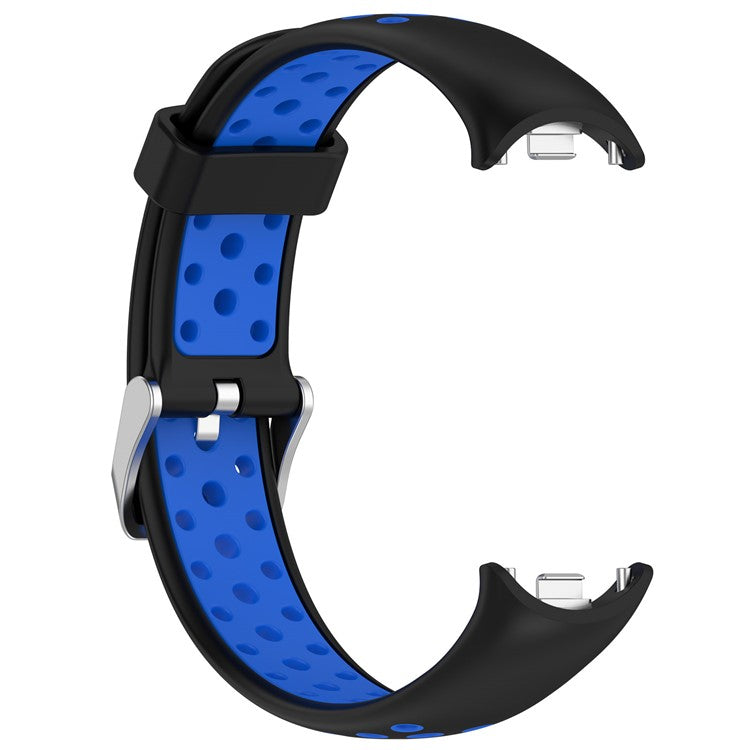 KALEBOL KLB-SSGJ-001 For Xiaomi Smart Band 9 NFC / 9 / 8 NFC / 8 Silicone Watch Band Waterproof Strap - Black+Blue