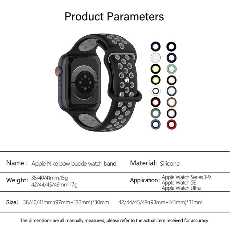 KALEBOL For Apple Watch Series 10 42mm / 9 8 7 41mm / SE (2023) SE (2022) SE 6 5 4 40mm / 3 2 1 38mm Sporty Silicone Watch Band - White+Black