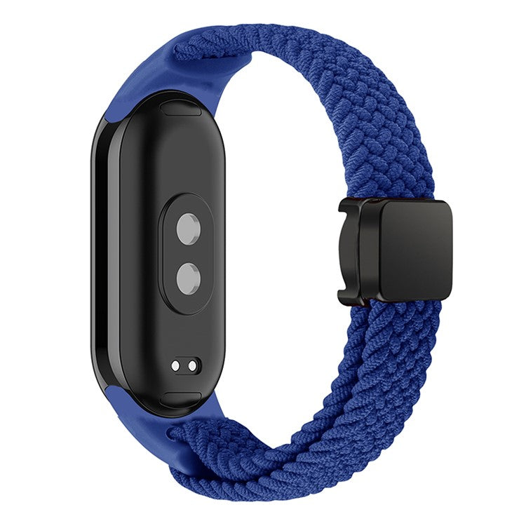Magnetic Braided Nylon Strap for Xiaomi Smart Band 9 NFC / 9 / 8 NFC / 8 Replacement Watch Band - Blue