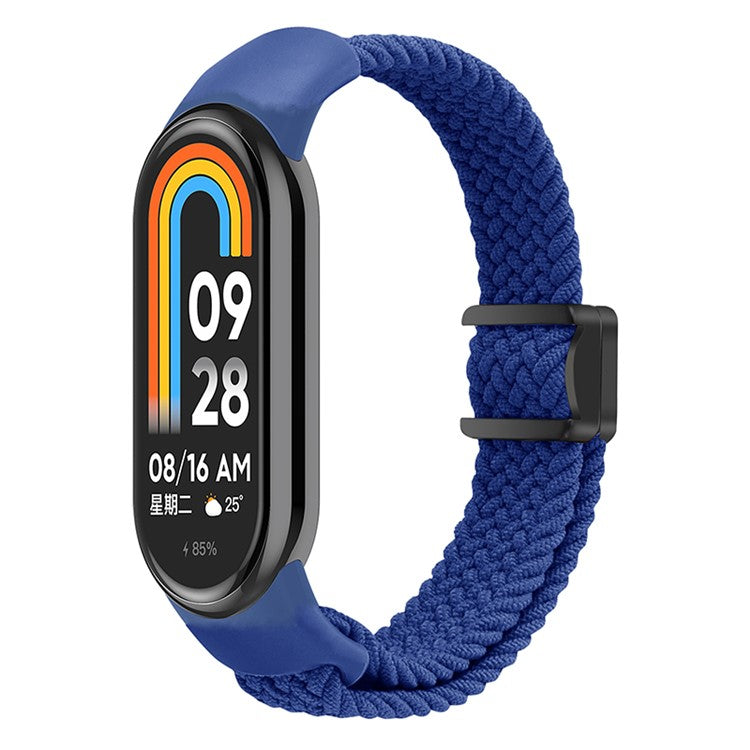 Magnetic Braided Nylon Strap for Xiaomi Smart Band 9 NFC / 9 / 8 NFC / 8 Replacement Watch Band - Blue