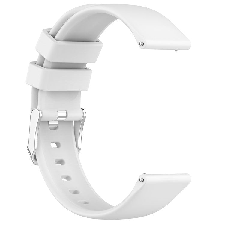 For Huami Amazfit Active / GTS 4 Mini Silicone Watch Band 20mm Replacement Strap - White