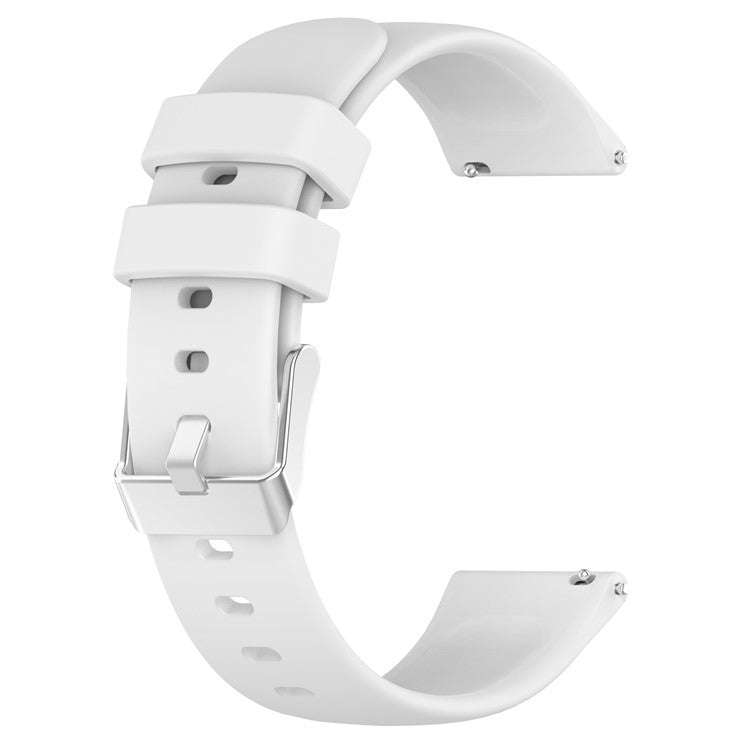 For Huami Amazfit Active / GTS 4 Mini Silicone Watch Band 20mm Replacement Strap - White