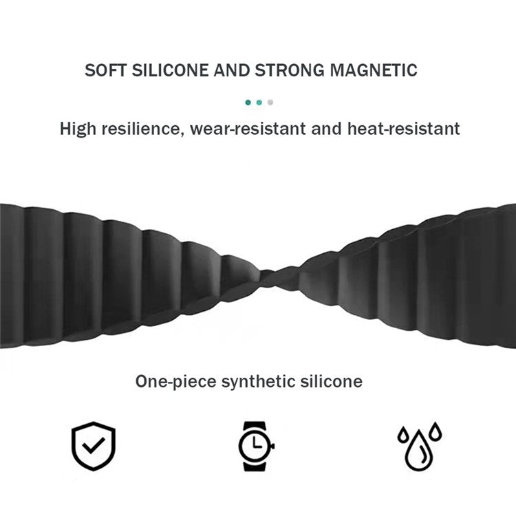 For vivo Watch 3 Magnetic Sport Loop Watch Band Silicone Dual Color Strap - Black+Orange