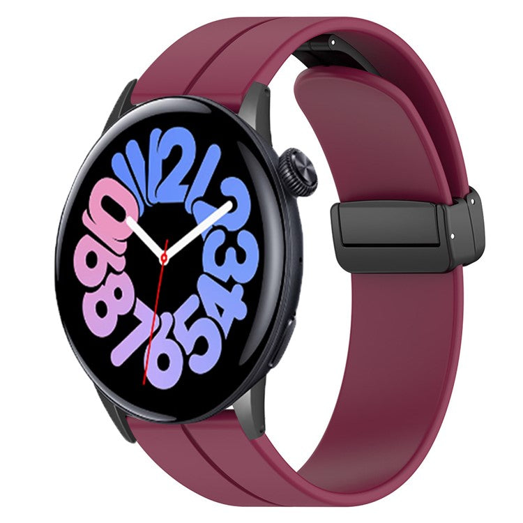 For vivo Watch 3 Band Silicone Sport Watch Straps with Folding Buckle - Wine Red