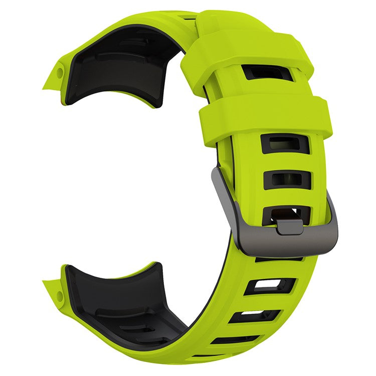 For Garmin Instinct 2X Silicone Watch Straps Dual Color Wrist Band - Lime+Black
