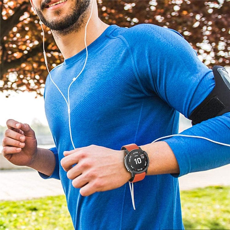 KALEBOL KLB-SSGJ-001 For Garmin Fenix 7X / 7X Pro Silicone Watch Band 26mm Strap Dual Color - Lime+Black