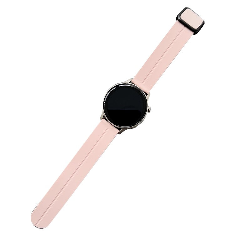 For Samsung Gear Sport / Garmin Garminactive 5 Watch Band 20mm Waterproof Soft Silicone Strap - Pink