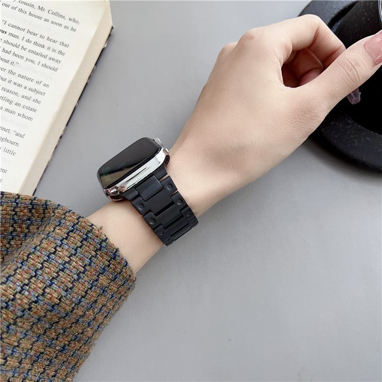 For Apple Watch 10 46mm / Ultra 2 / Ultra 49mm / 9 8 7 45mm / SE (2023) SE (2022) SE 6 5 4 44mm / 3 2 1 42mm Stainless Steel Strap - Starlight