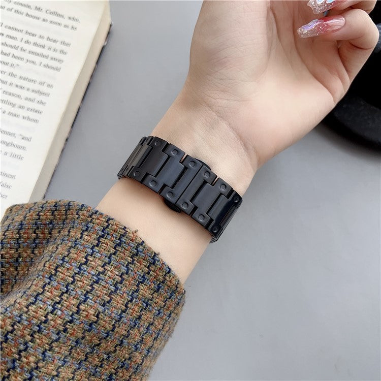 For Apple Watch 10 46mm / Ultra 2 / Ultra 49mm / 9 8 7 45mm / SE (2023) SE (2022) SE 6 5 4 44mm / 3 2 1 42mm Stainless Steel Strap - Starlight