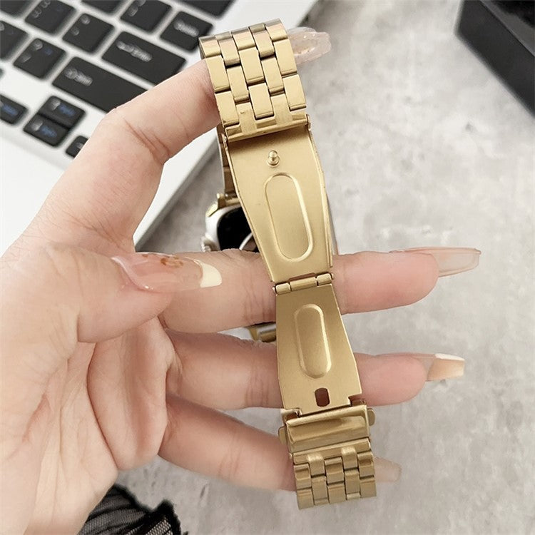 For Apple Watch Series 10 42mm / 9 8 7 41mm / SE (2023) SE (2022) SE 6 5 4 40mm / 3 2 1 38mm Stainless Steel Band - Black