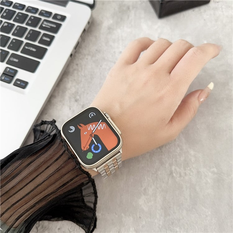 For Apple Watch Series 10 42mm / 9 8 7 41mm / SE (2023) SE (2022) SE 6 5 4 40mm / 3 2 1 38mm Stainless Steel Band - Black