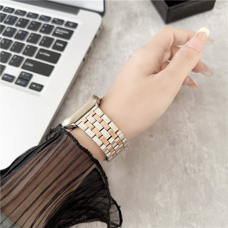 For Apple Watch Series 10 42mm / 9 8 7 41mm / SE (2023) SE (2022) SE 6 5 4 40mm / 3 2 1 38mm Stainless Steel Band - Black