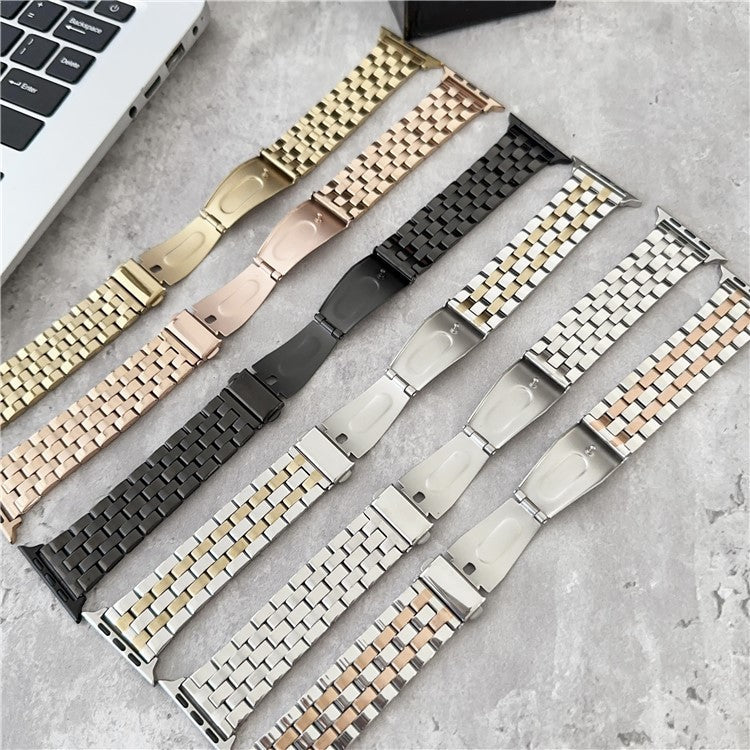 For Apple Watch Series 10 42mm / 9 8 7 41mm / SE (2023) SE (2022) SE 6 5 4 40mm / 3 2 1 38mm Stainless Steel Band - Black