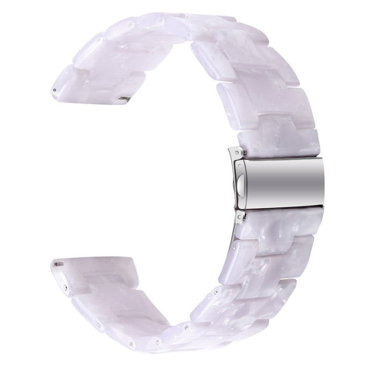 For Donerton P36 / P22 / P32 Resin Watch Band Waterproof Smart Watch Strap - Glitter White