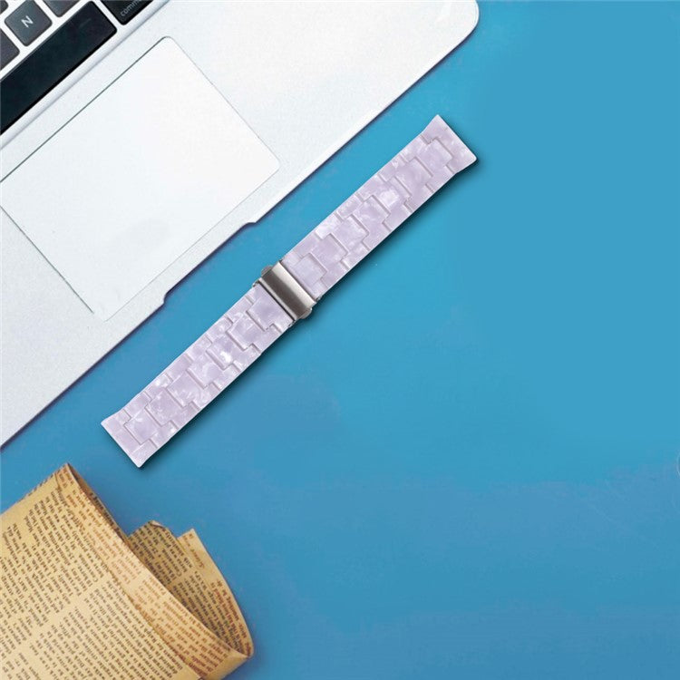 For Donerton P36 / P22 / P32 Resin Watch Band Waterproof Smart Watch Strap - Glitter White