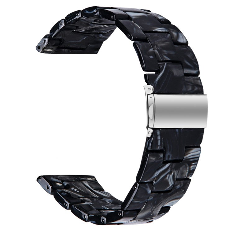 For Donerton P36 / P22 / P32 Resin Watch Band Waterproof Smart Watch Strap - Glitter Black