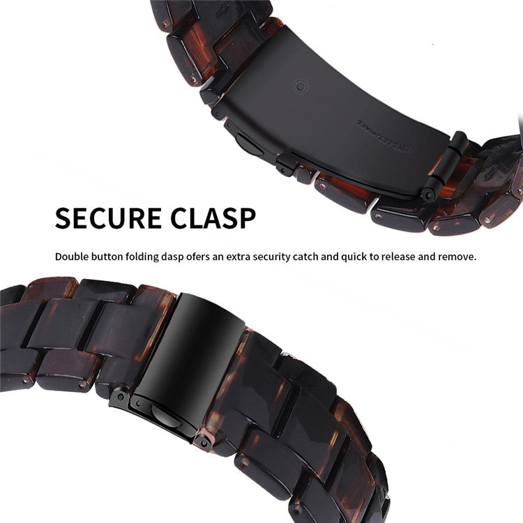 For Donerton P36 / P22 / P32 Resin Watch Band Waterproof Smart Watch Strap - Dark Brown