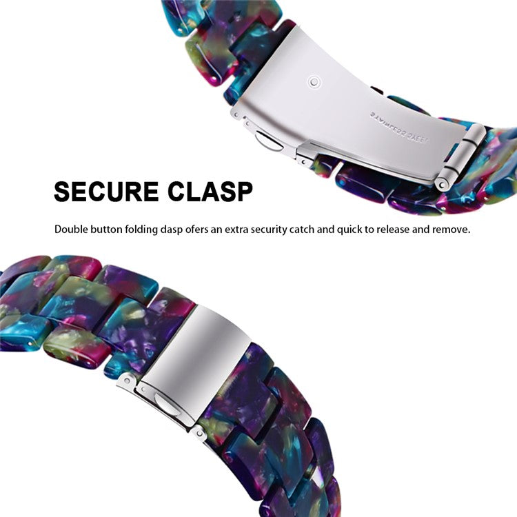 Waterproof Strap for AGPTEK LW31 Replacement Resin Watch Band - Purple / Green