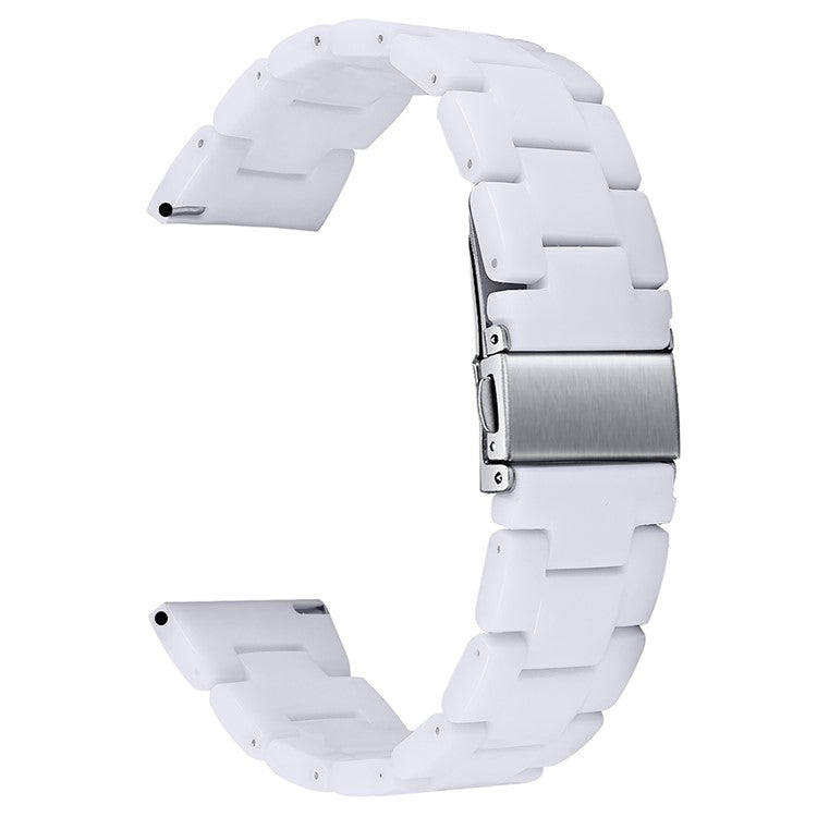For AGPTEK LW31 Replacement Band Waterproof Resin Sports Watch Strap - White