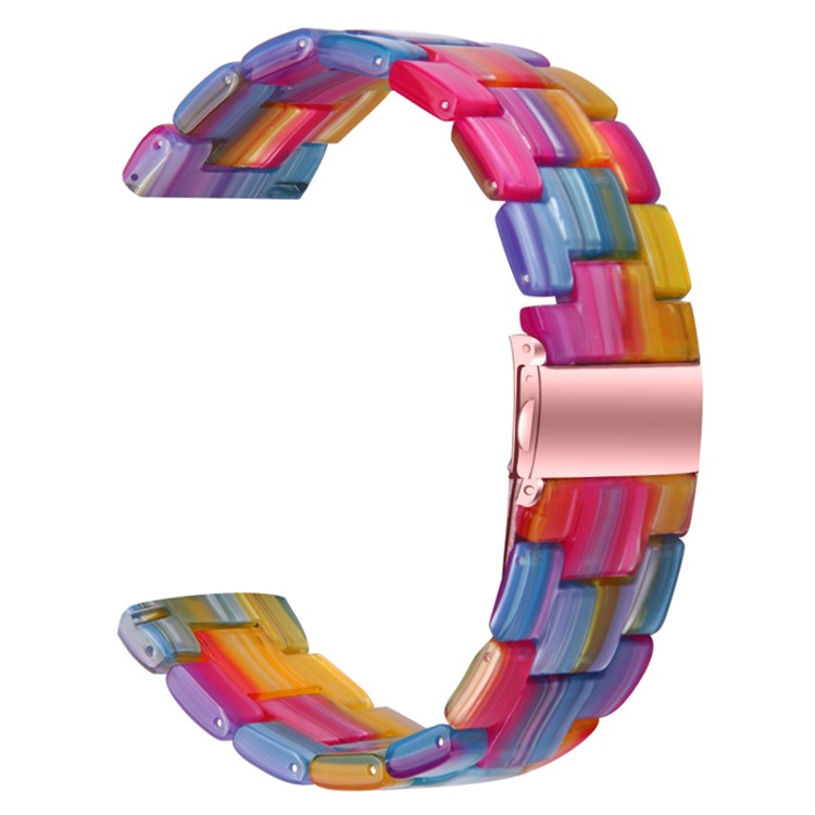 For AGPTEK LW31 Replacement Band Waterproof Resin Sports Watch Strap - Rainbow