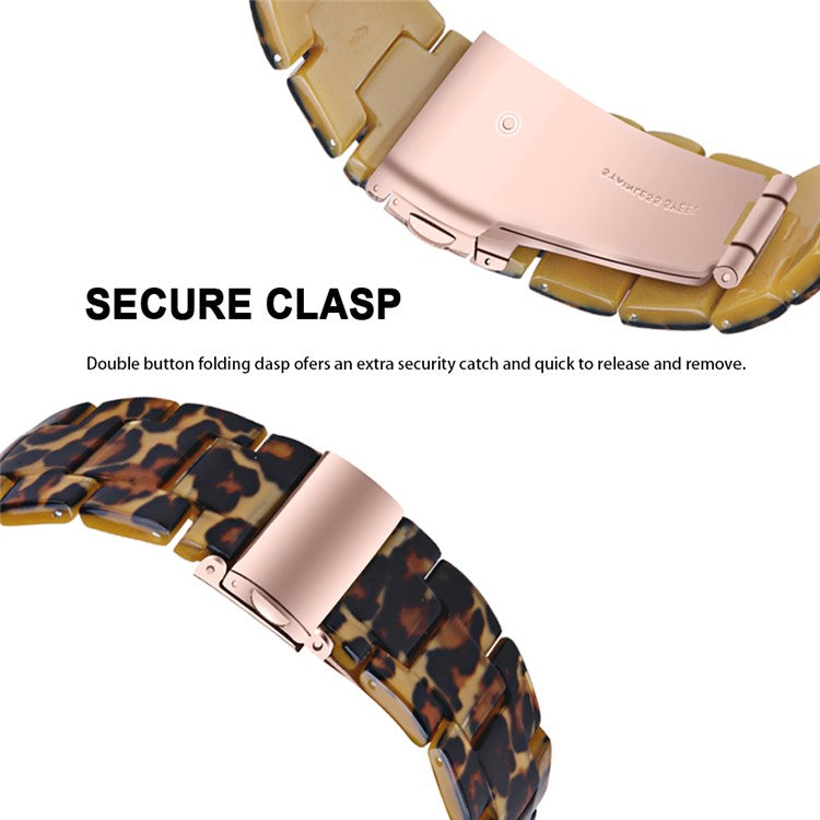 Replacement Band for KALINCO P22 Waterproof Resin Sports Watch Strap - Leopard Printed