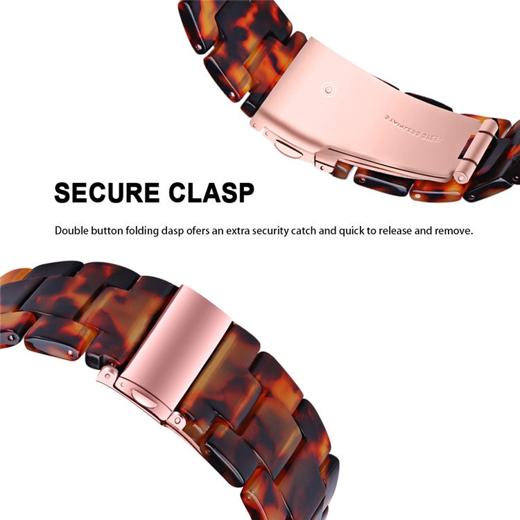 Replacement Band for KALINCO P22 Waterproof Resin Sports Watch Strap - Tortoiseshell Color