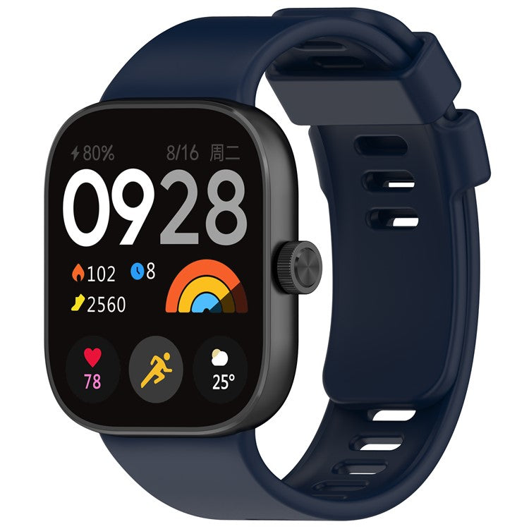 For Xiaomi Redmi Watch 4 / Smart Band 8 Pro Watch Band Silicone Strap Replacement - Ink Blue