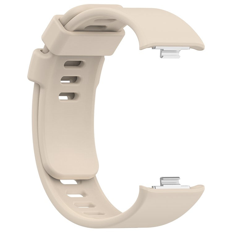 For Xiaomi Redmi Watch 4 / Smart Band 8 Pro Watch Band Silicone Strap Replacement - Ivory White