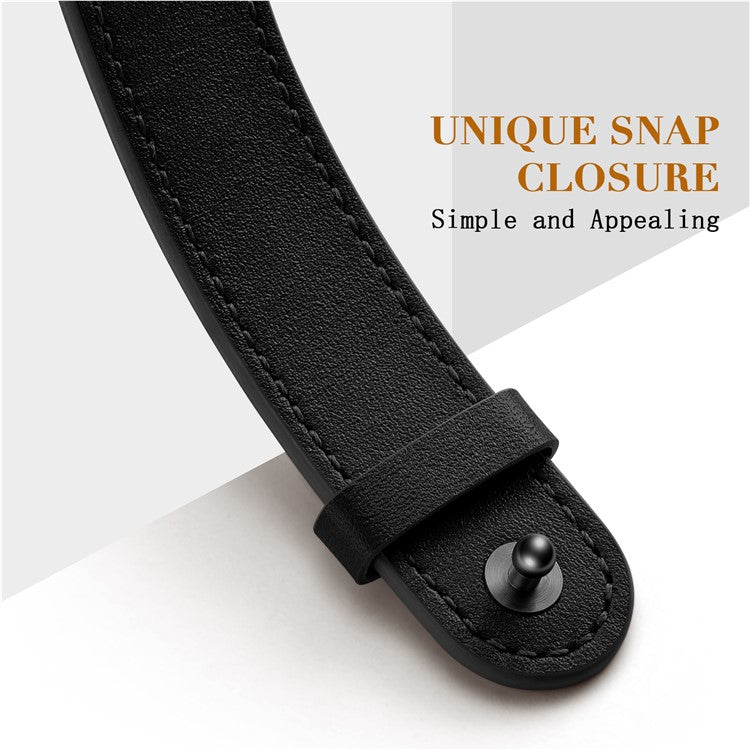 For Apple Watch 10 46mm / Ultra 2 / Ultra 49mm / 9 8 7 45mm / SE (2023) SE (2022) SE 6 5 4 44mm / 3 2 1 42mm Watch Band Strap - Black+Black Rivet