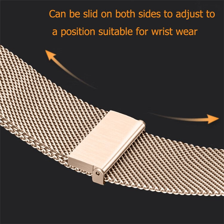 For Huawei Watch GT 4 41mm Garmin / Garmin Venu 3S 18mm Watch Band Stainless Steel Magnetic Strap - Black