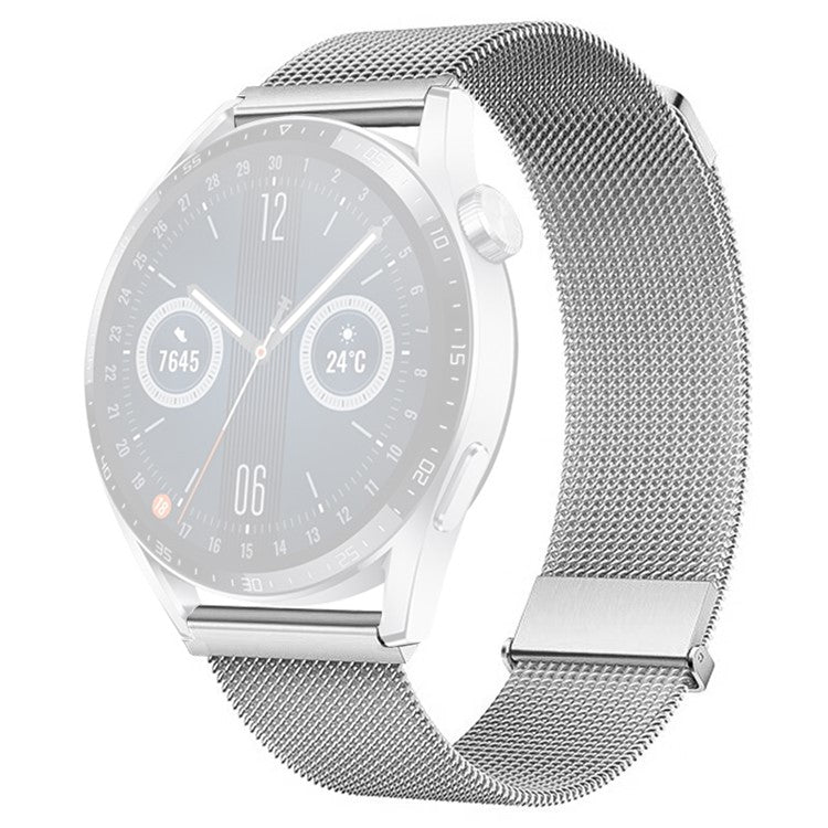 For Huawei Watch GT 3 42mm / Samsung Galaxy Watch3 41mm 20mm Magnetic Strap Replacement - Silver