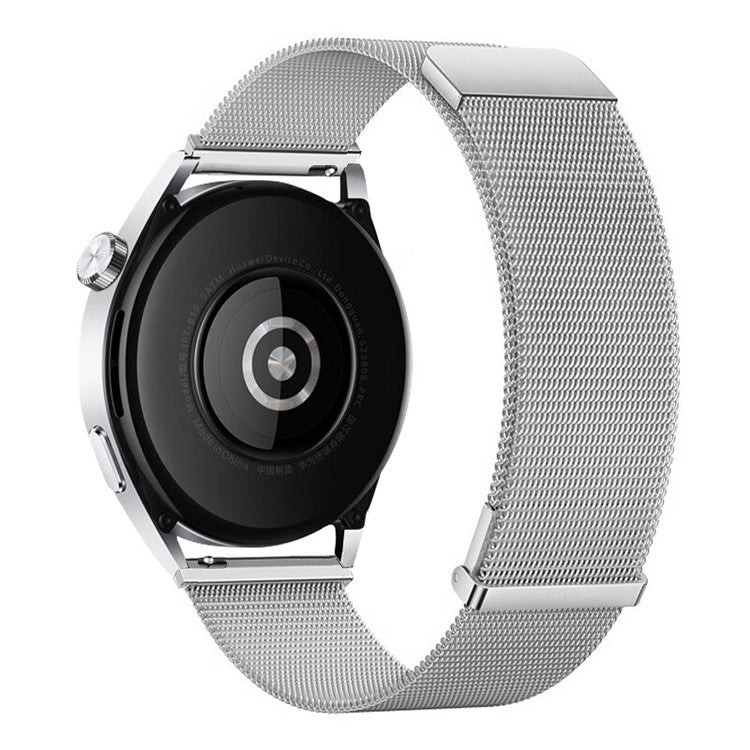 For Huawei Watch GT 3 42mm / Samsung Galaxy Watch3 41mm 20mm Magnetic Strap Replacement - Silver