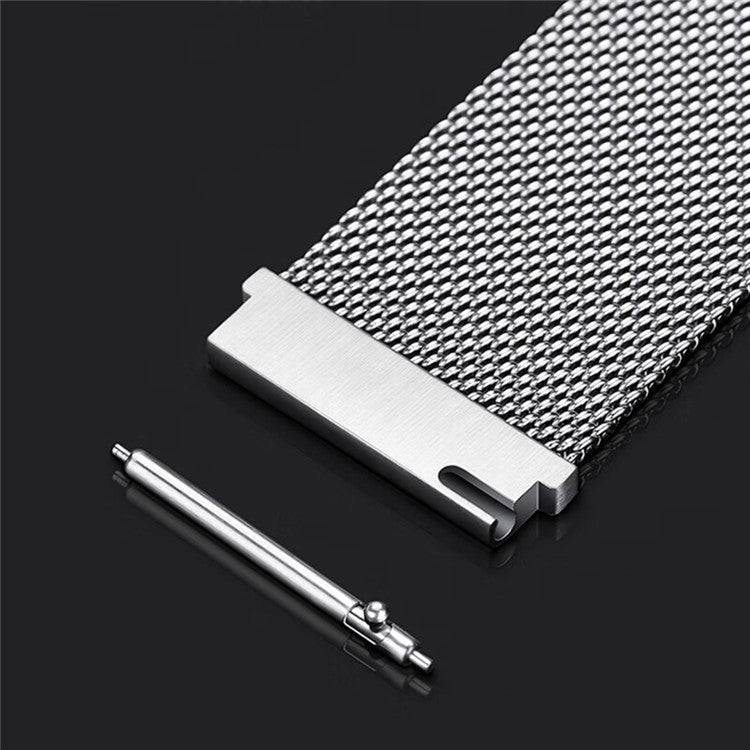 For Huawei Watch GT 3 42mm / Samsung Galaxy Watch3 41mm 20mm Magnetic Strap Replacement - Silver