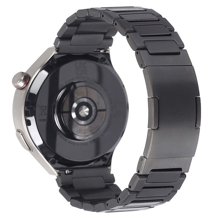 For Huawei Watch GT 4 46mm / Watch 4 / Watch 4 Pro 22mm Stainless Steel Band Folding Buckle Watch Strap - Grey