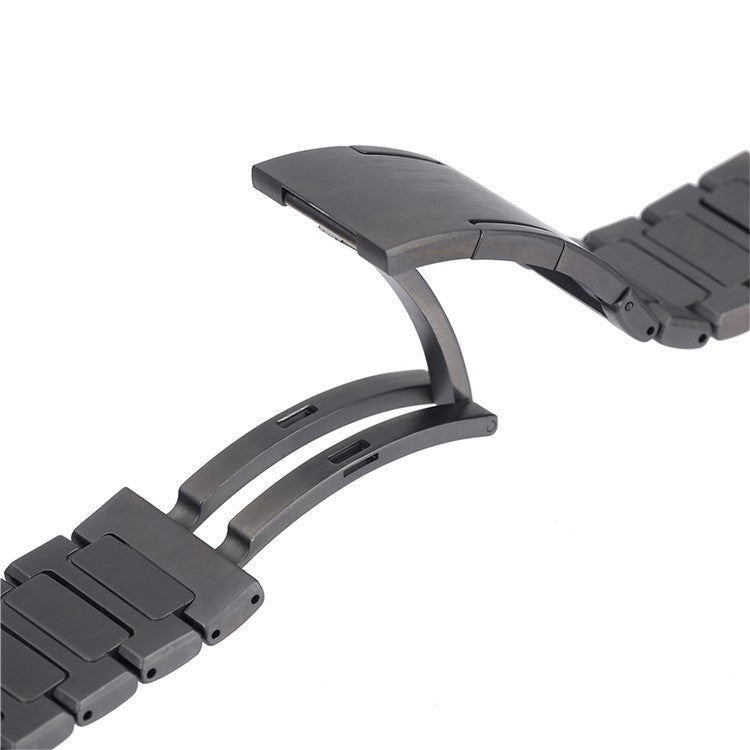 For Huawei Watch GT 4 46mm / Watch 4 / Watch 4 Pro 22mm Stainless Steel Band Folding Buckle Watch Strap - Grey
