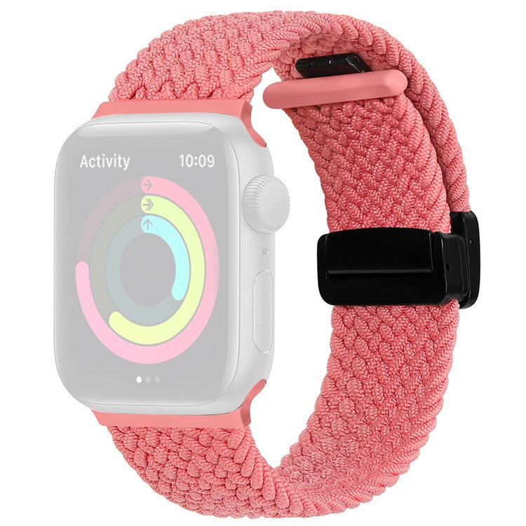 For Apple Watch 10 46mm / Ultra 2 / Ultra 49mm / 9 8 7 45mm / SE (2023) SE (2022) SE 6 5 4 44mm / 3 2 1 42mm Watch Strap Nylon Wristband - Pink